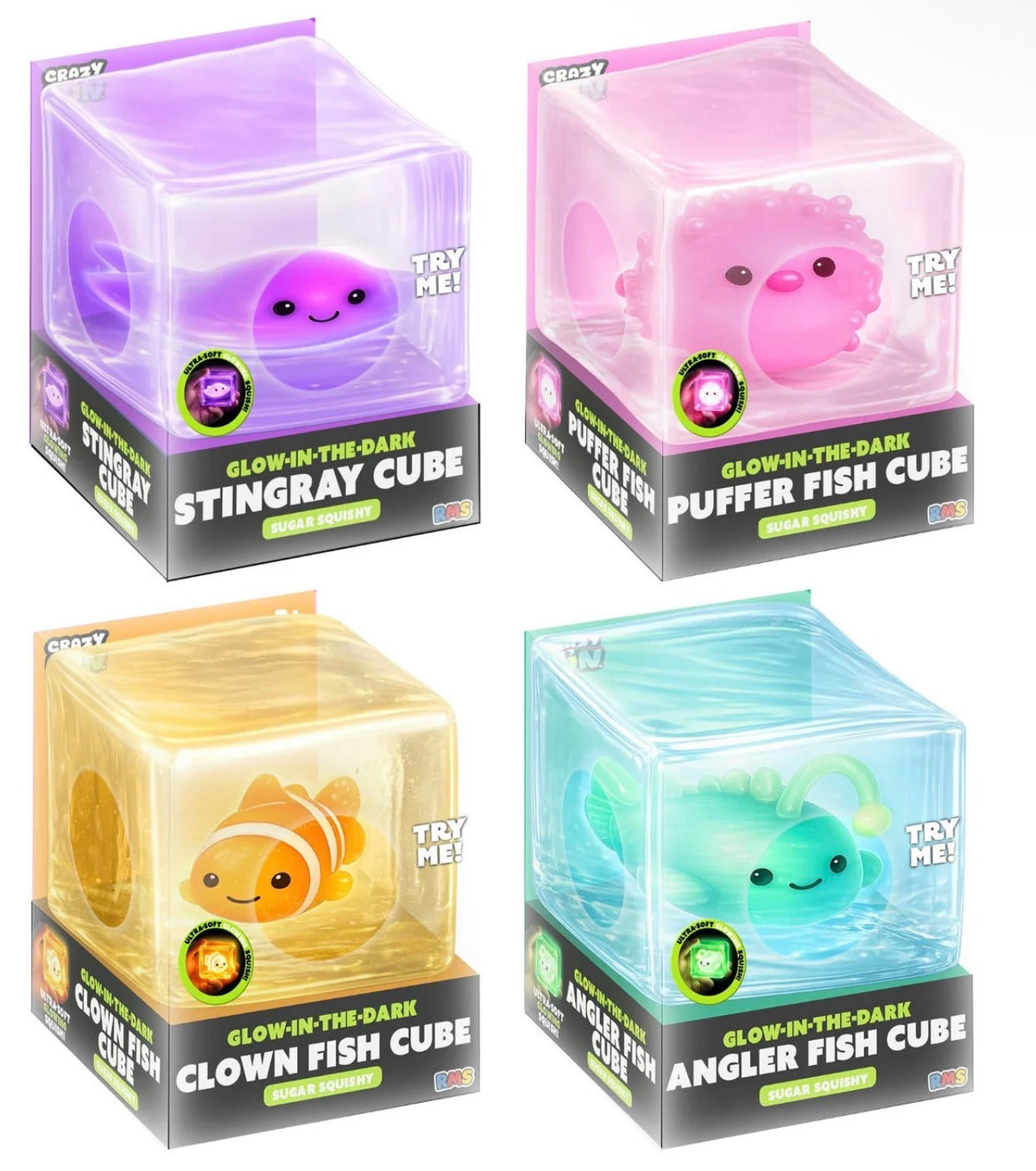 Glow in the Darkseas Animal Cube Sugar Squishy RMS